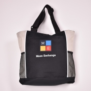 Panel Tote Tan Black