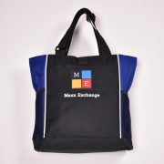 Panel Tote Blue Black