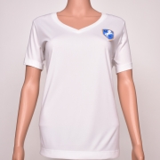 Polyester V-Neck White