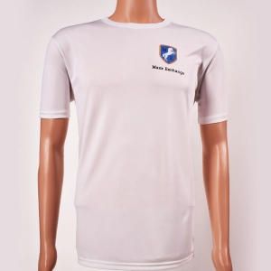 Polyester Performance Crew Neck White