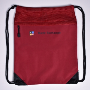 Cinch Pack Mesh Trim Red