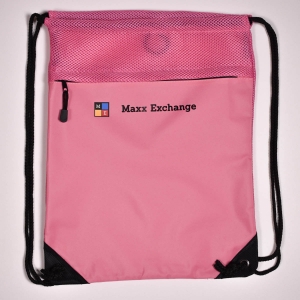 Cinch Pack Mesh Trim Pink