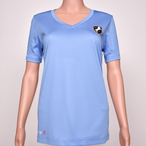 Polyester V-Neck Blue