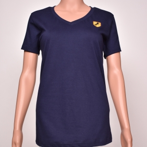 Cotton V- Neck Navy